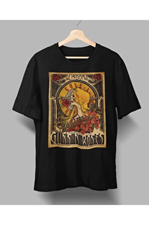 Rock Poster Guns And Roses Dizayn Tasarım Baskılı Tişört
