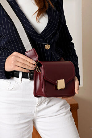 Kadın Mini City Omuz Çantası Kilit Detaylı Çanta