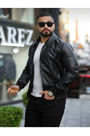 ERKEK POLO YAKALI MEVSİMLİK ASTARLI SÜET CEKET