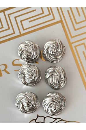Blazer ceket ve kaban halat detay gümüş düğme 2.3 cm