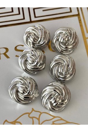 Blazer ceket ve kaban halat detay gümüş düğme 2.3 cm