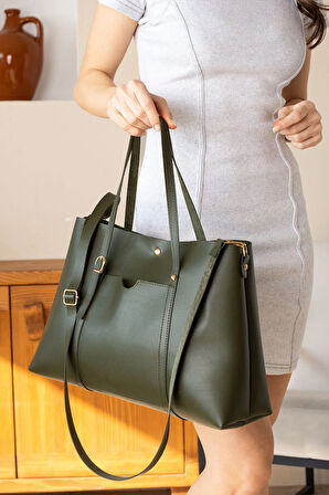 Kadın Çapraz Askılı Kaliteli Deri Büyük Çanta