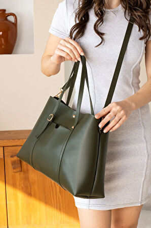 Kadın Çapraz Askılı Kaliteli Deri Büyük Çanta