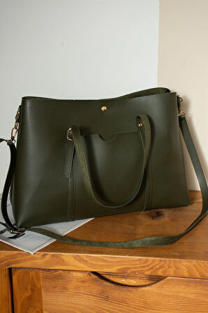 Kadın Çapraz Askılı Kaliteli Deri Büyük Çanta