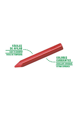 Plastello Jumbo Üçgen Elleri Kirletmeyen Yıkanabilir Pastel Boya Kalemi 12'li