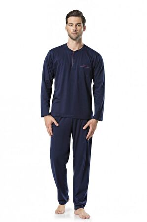5454 2'li Lacivert Pijama Takımı