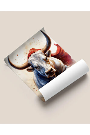Çerçevesiz Poster Dijital Baskı Boğa "Hür" - 50x70