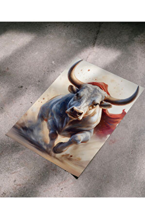 Çerçevesiz Poster Dijital Baskı Boğa "Hür" - 50x70