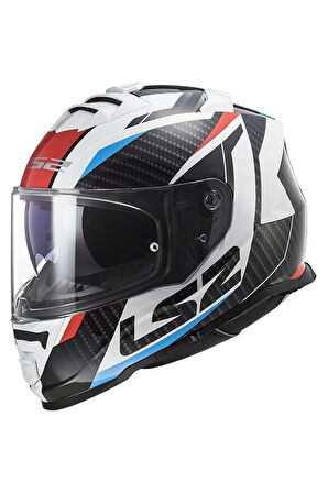 Storm 2 Racer Blue Red Motorcu Kaskı Uyumlu
