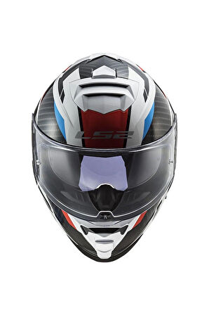 Storm 2 Racer Blue Red Motorcu Kaskı Uyumlu