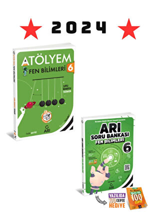 2024 ARI YAYINCILIK 6. SINIF FEN BİLİMLERİ SORU BANKASI + ATÖLYEM SETİ