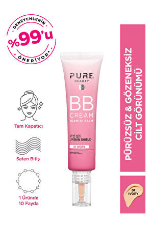 PURE BEAUTY BB Krem Spf50 Pa+++ Ivory 30 ml