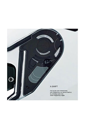 Sx.100 Enıgma Mat Siyah Beyaz Motosiklet Full Face Kask