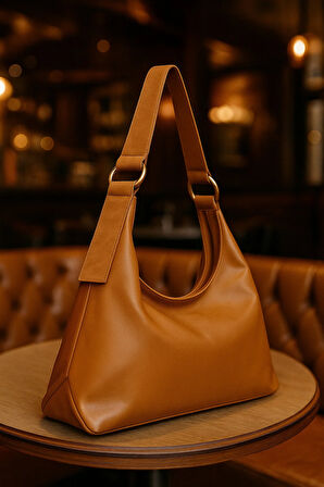 Lüks Suet Askılı Deri Salaş Omuz Çantas