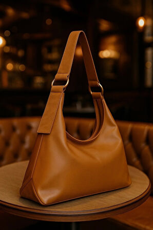 Lüks Suet Askılı Deri Salaş Omuz Çantas