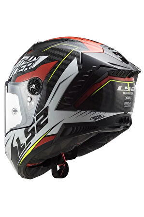 Thunder Chase Beyaz-kırmızı Kask
