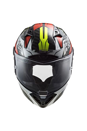 Thunder Chase Beyaz-kırmızı Kask