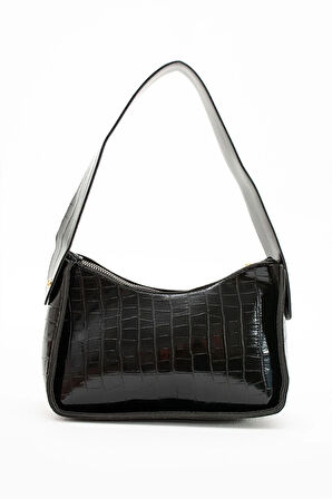 Kadın 2 Li Paket Kroko Desenli Baget Çanta Şık Günlük Kulanıma Uygun El Çantası