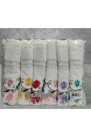 Özdilek 6 Adet Açelya Nakışlı Havlu Model 22-16