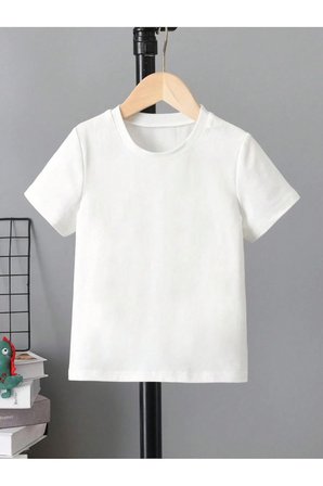 3’lü Çocuk Tişört Seti %100 Pamuk Basic Unisex Rahat Kalıp Oversize T-Shirt + Şort Hediyeli