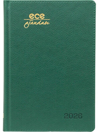 Ece Ajanda 14x20 cm Ajanda 2026 Kemer Yeşil