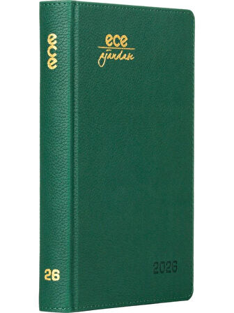 Ece Ajanda 14x20 cm Ajanda 2026 Kemer Yeşil