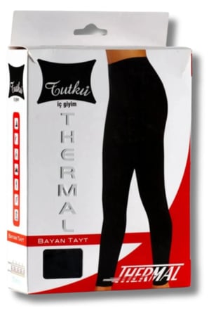 0166 Toptan Çamaşırcı Kadın Termal Tayt Siyah
