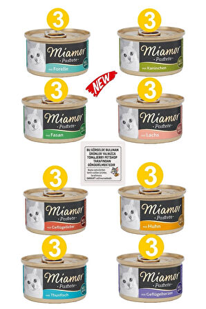 TOM&JERRYPETSHOP- 8 Çeşit Karma Kedi Konserve 85 Gr. X 24 Adet
