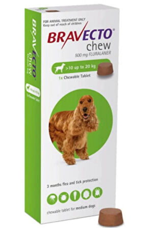 Bravect-o Köpek İç Dış Anti Parazit Uzaklaştırıcı 10-20 kg arası
