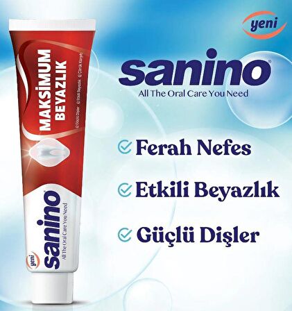 Sanino Diş Macunu Maksimum Beyazlık 75 ml
