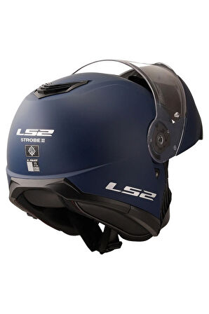 Strobe 2 Mat Navy Mavi Çene Açılır Kask