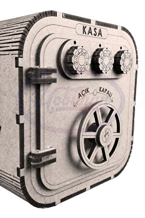 Ahşap Şifreli Kumbara - Kasa Görünümlü Şifre Mekanizmalı Kumbara