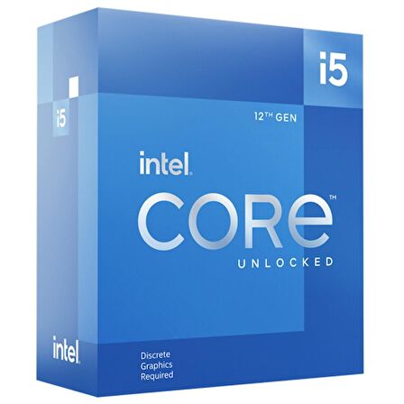 Intel Core i5 12400F BX8071512400F 2.5GHz (4.4 GHz Max) 18MB Cache LGA1700P 65W Kutulu İşlemci