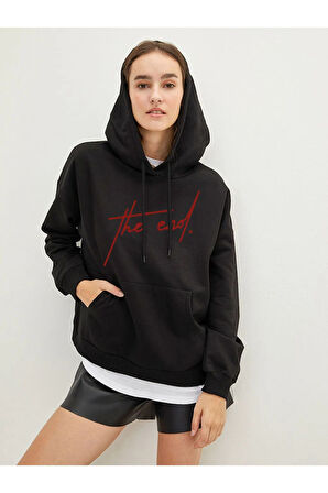 LUNAVISITA unisex Sweatshirt Baskılı Kapşonlu