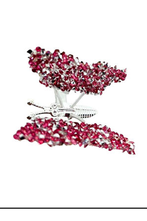 Kelebek, Yaylı Timsah Toka, Figürlü, Hareketli Kanatlı,  Yeni Moda Toka 4cm