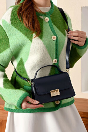 Kadın Mini City Omuz Çantası Kilit Detaylı Çanta