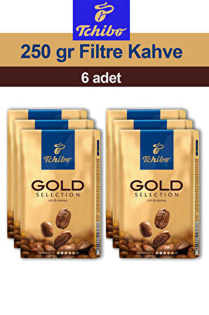 Gold Selection Öğütülmüş Filtre Kahve 6 x 250 gr
