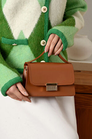 Kadın Mini City Omuz Çantası Kilit Detaylı Çanta