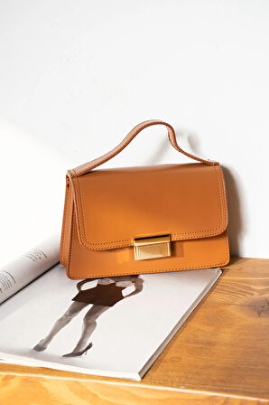 Kadın Mini City Omuz Çantası Kilit Detaylı Çanta