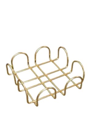 Pecetelik Gold Metal Peçetelik Kare Yatay Cafe Sunum Peçeteliği Masa Üstü Kağıt Mutfak Peçetelik PAOLA-P, one size