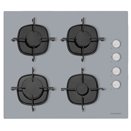 Silverline Gri Cam Ankastre Set (3490 Oslo Gri - CS5335s02 - BO6502S02 Gri Fırın)