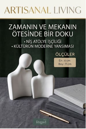 Biblo Heykel Insan Silüeti Büyük Boy Heykel Seti Beyaz Renk Model 8