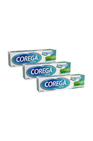 Diş Protezi Yapıştırıcı Krem Naneli 40 Gr-3 Adet
