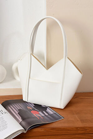 Kadın Şık Tasarımlı Omuz ve Kol Çantası + Yavru Çanta