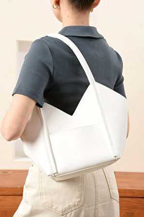 Kadın Şık Tasarımlı Omuz ve Kol Çantası + Yavru Çanta