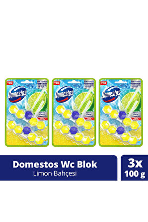 Domestos Tuvalet Bloğu Limon Bahçesi 100 G X3