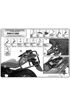 Plr692 Bmw K 1200s 05-08 K 1300s 09-14 Uyumlu Yan Çanta Demiri