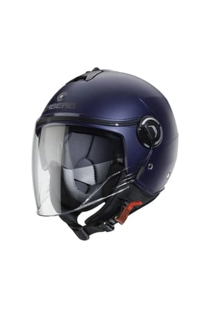 Motosiklet Kaskı Riviera V4 Matt Blue Güneş Vizörlü Yarım Açık Kask