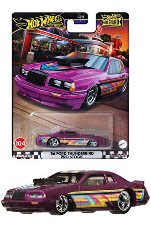 NaziraShop Wheels Boulevard Premium Araçlar GJT68 - HRT72 86 FORD THUNDERBIRD PRO STOCK 1096638