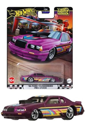 NaziraShop Wheels Boulevard Premium Araçlar GJT68 - HRT72 86 FORD THUNDERBIRD PRO STOCK 1096638